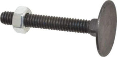 Value Collection - 1/4-20, 2" OAL, 31/32" Head Diam, Steel Elevator Bolt - Uncoated, Flat Head, UNC Thread, Grade 2 - Caliber Tooling