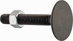 Value Collection - 3/8-16, 2-1/2" OAL, 1-5/16" Head Diam, Steel Elevator Bolt - Uncoated, Flat Head, UNC Thread, Grade 2 - Caliber Tooling