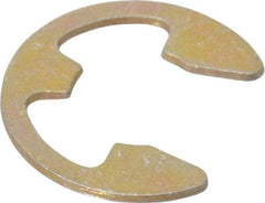 Rotor Clip - 1/4" Groove Diam, 5/16" Shaft Diam, Zinc Yellow Dichromate Steel, E Style External Retaining Rings - 0.029" Groove Width, 0.031" Groove Depth, 0.025" Ring Thickness, Grade 1060-1090 - Caliber Tooling