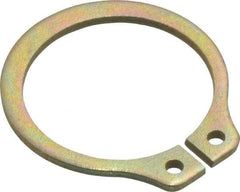 Rotor Clip - 0.646" Groove Diam, 11/16" Shaft Diam, Zinc Yellow Dichromate Steel, Snap External Retaining Rings - 0.046" Groove Width, 0.021" Groove Depth, 0.042" Ring Thickness, Grade 1060-1090 - Caliber Tooling