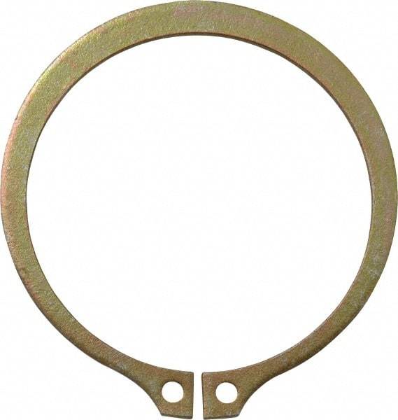 Rotor Clip - 2.239" Groove Diam, 2-3/8" Shaft Diam, Zinc Yellow Dichromate Steel, Snap External Retaining Rings - 0.086" Groove Width, 0.068" Groove Depth, 0.078" Ring Thickness, Grade 1060-1090 - Caliber Tooling