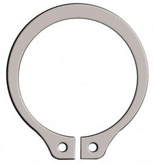 Rotor Clip - 1-13/32" Groove Diam, 1-1/2" Shaft Diam, Zinc-Plated Stainless Steel, Snap External Retaining Rings - 0.056" Groove Width, 0.047" Groove Depth, 0.05" Ring Thickness, Grade 15-7 Grade 632 - Caliber Tooling