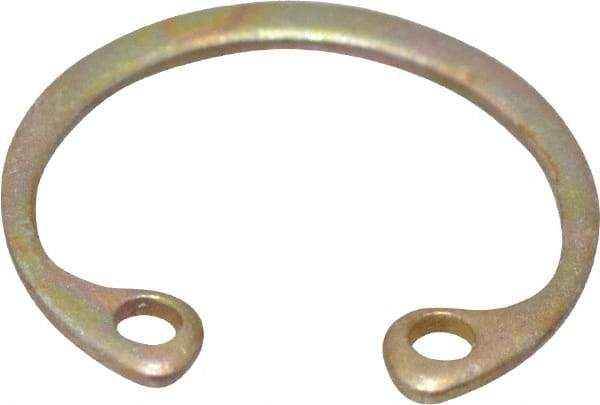 Rotor Clip - 0.015" Thick, Zinc Yellow Dichromate Finish, Steel Snap Internal Retaining Ring - 0.02" Groove Width, 0.009" Groove Depth, 0.33" Groove Diam, Grade 1060-1090 - Caliber Tooling