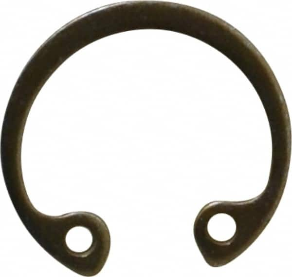 Rotor Clip - 0.025" Thick, Zinc Yellow Dichromate Finish, Steel Snap Internal Retaining Ring - 0.029" Groove Width, 0.012" Groove Depth, 0.461" Groove Diam, Grade 1060-1090 - Caliber Tooling