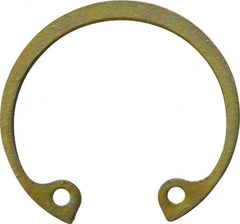 Rotor Clip - 0.042" Thick, Zinc Yellow Dichromate Finish, Steel Snap Internal Retaining Ring - 0.046" Groove Width, 0.028" Groove Depth, 0.931" Groove Diam, Grade 1060-1090 - Caliber Tooling