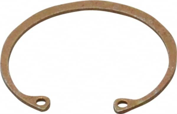 Rotor Clip - 0.05" Thick, Zinc Yellow Dichromate Finish, Steel Snap Internal Retaining Ring - 0.056" Groove Width, 0.047" Groove Depth, 1.594" Groove Diam, Grade 1060-1090 - Caliber Tooling