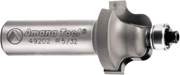 Amana Tool - 1" Cut Diam, 5/8" Length of Cut, 2 Flute Roman Ogee Edge Profile Router Bit - Carbide-Tipped, 1/2" Shank Diam, 2-1/2" OAL, Uncoated - Caliber Tooling