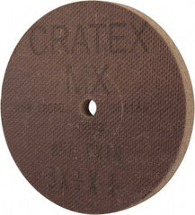 Cratex - 3" Diam x 1/4" Hole x 1/4" Thick, 54 Grit Surface Grinding Wheel - Aluminum Oxide, Type 1, Coarse Grade, 18,080 Max RPM, No Recess - Caliber Tooling