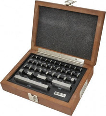 Fowler - 36 Piece, 0.05 to 4", Economy Grade, Steel Gage Block Set - Rectangular, 0.00005" Tolerance - Caliber Tooling