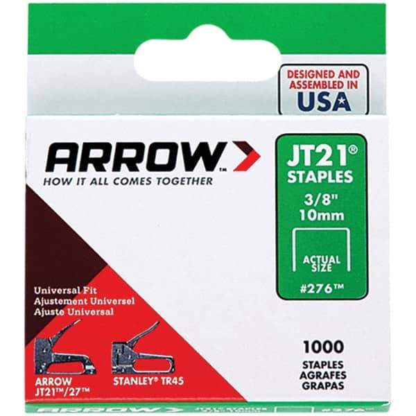 Arrow - 7/16" Wide Galvanized Steel Light-Duty Staples - 3/8" Leg Length - Caliber Tooling