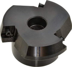 Cutting Tool Technologies - 3" Cut Diam, 1" Arbor Hole, 0.45" Max Depth of Cut, 15° Indexable Chamfer & Angle Face Mill - 3 Inserts, CNMA 432 Insert, 3 Flutes, Series SCNM - Caliber Tooling