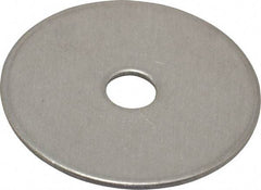 Value Collection - 1/4" Screw, Grade 18-8 Stainless Steel Fender Flat Washer - 9/32" ID x 1-1/2" OD, 0.06" Thick - Caliber Tooling