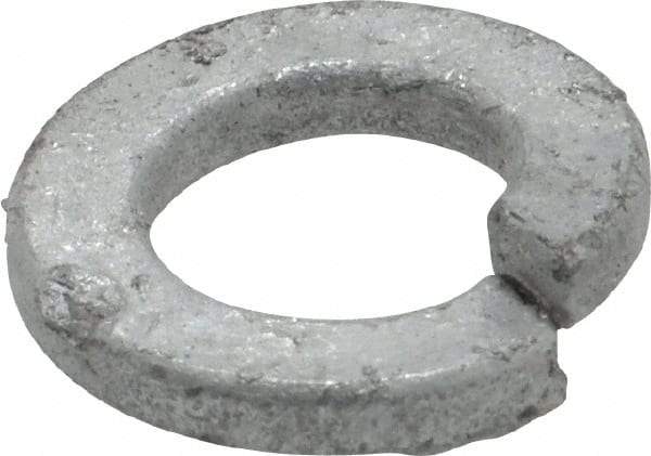 Value Collection - 3/8", 0.382" ID, 0.094" Thick Split Lock Washer - Steel, Hot Dipped Galvanized Finish, 0.382" Min ID, 0.385" Max ID, 0.68" Min OD, 0.683" Max OD - Caliber Tooling