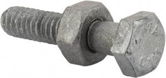 Value Collection - 1/4-20 Thread, 1-1/4" Length Under Head, Steel Hex Head Bolt - Hot Dipped Galvanized Coated, 7/16" Hex, UNC Thread, ANSI/ASME B18.2.2 & ASME B18.2.1, Grade 2 - Caliber Tooling