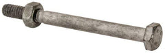 Value Collection - 1/4-20 Thread, 3" Length Under Head, Steel Hex Head Bolt - Hot Dipped Galvanized Coated, 7/16" Hex, UNC Thread, ANSI/ASME B18.2.2 & ASME B18.2.1, Grade 2 - Caliber Tooling