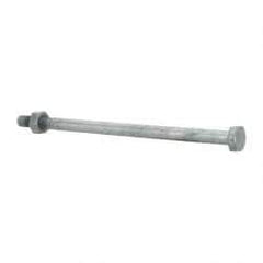 Value Collection - 1/4-20 Thread, 5" Length Under Head, Steel Hex Head Bolt - Hot Dipped Galvanized Coated, 7/16" Hex, UNC Thread, ANSI/ASME B18.2.2 & ASME B18.2.1, Grade 2 - Caliber Tooling