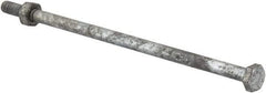 Value Collection - 1/4-20 Thread, 6" Length Under Head, Steel Hex Head Bolt - Hot Dipped Galvanized Coated, 7/16" Hex, UNC Thread, ANSI/ASME B18.2.2 & ASME B18.2.1, Grade 2 - Caliber Tooling