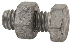 Value Collection - 5/16-18 Thread, 3/4" Length Under Head, Steel Hex Head Bolt - Hot Dipped Galvanized Coated, 1/2" Hex, UNC Thread, ANSI/ASME B18.2.2 & ASME B18.2.1, Grade 2 - Caliber Tooling