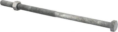 Value Collection - 1/2-13 Thread, 11" Length Under Head, Steel Hex Head Bolt - Hot Dipped Galvanized Coated, 3/4" Hex, UNC Thread, ANSI/ASME B18.2.2 & ASME B18.2.1, Grade 2 - Caliber Tooling