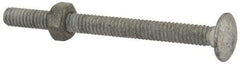 Value Collection - 1/4-20 UNC 3" Length Under Head, Standard Square Neck, Carriage Bolt - 1006-1050 Steel, Galvanized Zinc-Plated Finish - Caliber Tooling