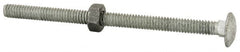 Value Collection - 1/4-20 UNC 4" Length Under Head, Standard Square Neck, Carriage Bolt - 1006-1050 Steel, Galvanized Zinc-Plated Finish - Caliber Tooling