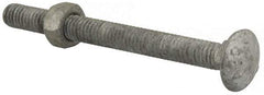 Value Collection - 5/16-18 UNC 3-1/2" Length Under Head, Standard Square Neck, Carriage Bolt - 1006-1050 Steel, Galvanized Zinc-Plated Finish - Caliber Tooling