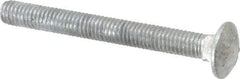 Value Collection - 3/8-16 UNC 3-1/2" Length Under Head, Standard Square Neck, Carriage Bolt - 1006-1050 Steel, Galvanized Zinc-Plated Finish - Caliber Tooling