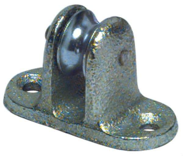 Value Collection - Single Upright Mount Guidance Pulley - Sheave, 11/16 Inch Outside Diameter, Fibrous Rope, 1/4 Inch Diameter, 0.144 Inch to 0.155 Inch Mounting Hole Diameter Malleable Iron, Galvanized Finish - Caliber Tooling