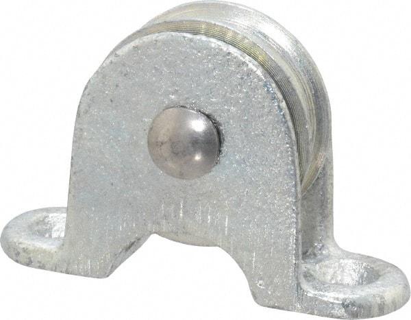 Value Collection - Single Open Upright Mount Guidance Pulley - Sheave, 1-3/8 Inch Outside Diameter, Fibrous Rope, 5/16 Inch Diameter, 0.17 Inch to 0.181 Inch Mounting Hole Diameter Malleable Iron, Galvanized Finish - Caliber Tooling