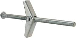 Value Collection - 5/16" Screw, 5/16" Diam, 6" Long, Toggle Bolt Drywall & Hollow Wall Anchor - 5/16" Drill, Zinc Plated, Steel, Use in Concrete, & Masonry, Hollow Tile, Plaster & Wallboard - Caliber Tooling