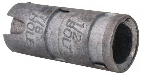 Value Collection - 1/2" Diam, 7/8" Drill, 2-1/16" OAL, Single Expansion Concrete Anchor - Alloy Steel - Caliber Tooling