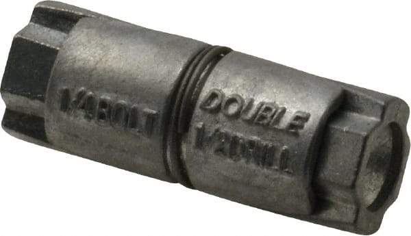 Value Collection - 1/4" Diam, 1/2" Drill, 1" OAL, Double Expansion Concrete Anchor - Zinc - Caliber Tooling