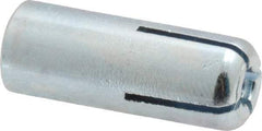 Value Collection - 1/4" Diam, 3/8" Drill, 1" OAL, Drop-In Concrete Anchor - Grade 5 Steel, Zinc-Plated Finish, 1/2" Thread Length - Caliber Tooling