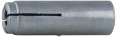 Value Collection - 1/2" Diam, 1/2" Drill, 2" OAL, Drop-In Concrete Anchor - Grade 5 Steel, Zinc-Plated Finish, 3/4" Thread Length - Caliber Tooling