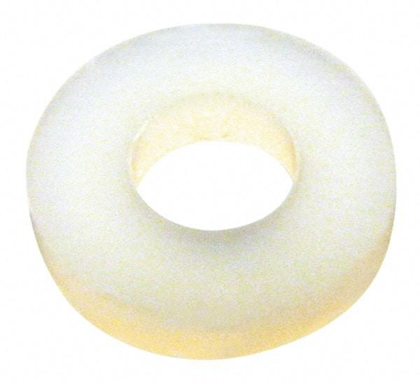 Made in USA - #10 Screw, Grade 6/6 Nylon Standard Flat Washer - 4.93mm ID x 3/8" OD, 2.36mm Thick - Caliber Tooling