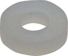 Made in USA - #4 Screw, Grade 6/6 Nylon Standard Flat Washer - 2.92mm ID x 1/4" OD, 1.57mm Thick - Caliber Tooling