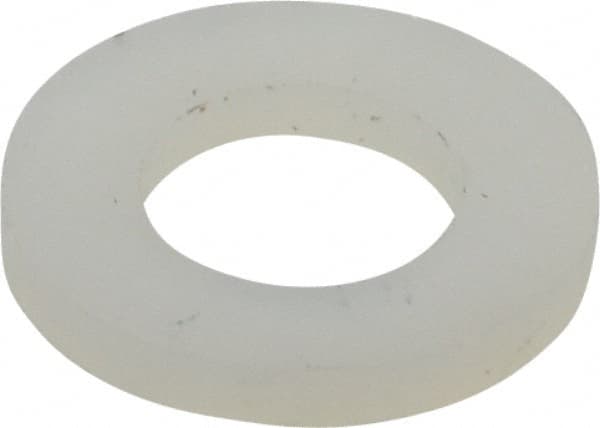 Made in USA - 1/4" Screw, Grade 6/6 Nylon Standard Flat Washer - 6.4mm ID x 11.99mm OD, 1.5mm Thick - Caliber Tooling