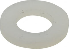 Made in USA - 1/4" Screw, Grade 6/6 Nylon Standard Flat Washer - 6.4mm ID x 11.99mm OD, 1.5mm Thick - Caliber Tooling