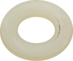 Made in USA - 3/8" Screw, Grade 6/6 Nylon Standard Flat Washer - 9.91mm ID x 19.05mm OD, 1.57mm Thick - Caliber Tooling