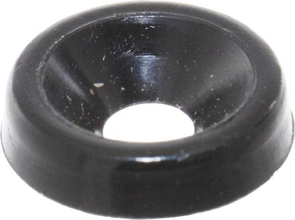 Made in USA - 2.54mm Thick, Black Oxide Finish, Nylon, Standard Countersunk Washer - 3.63mm ID x 11.1mm OD - Caliber Tooling