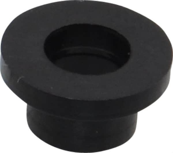 Made in USA - #10 Screw, 9/64" Shoulder Length, Nylon Shoulder Washer - Black, 0.399" Flange Diam, 1/16" Flange Thickness, 0.2" ID, 0.26" OD - Caliber Tooling