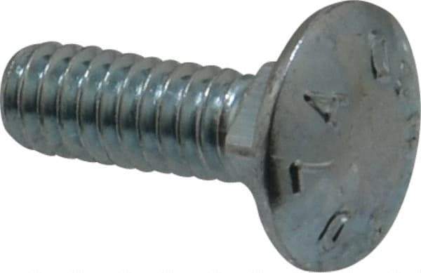 Value Collection - 1/4-20 UNC 3/4" Length Under Head, Standard Square Neck, Carriage Bolt - Grade 2 Steel, Zinc-Plated Finish - Caliber Tooling