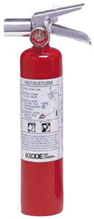 Kidde - 2.5 Lb, 2-B:C Rated, Halotron Fire Extinguisher - 3" Diam x 14.87" High, 100 psi, 10' Discharge in 9 sec, Steel Cylinder - Caliber Tooling