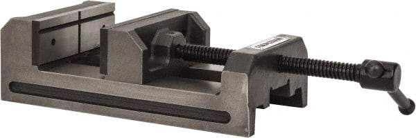 Palmgren - 6" Jaw Opening Capacity x 2" Throat Depth, Horizontal Drill Press Vise - 6" Wide Jaw, Stationary Base, Standard Speed, 11-15/16" OAL x 3-1/2" Overall Height - Caliber Tooling