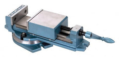 Palmgren - 4" Jaw Width, 4" Jaw Opening Capacity, Horizontal Swivel Machine Vise - Manual Operation, 1 Station, 14-1/2" Long x 1-1/2" Deep, 1-1/2" Jaw Height - Caliber Tooling