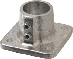 Hollaender - 1" Pipe, Base Flange, Aluminum Alloy Flange Pipe Rail Fitting - Bright Finish - Caliber Tooling