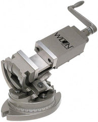 Wilton - 4" Jaw Width, 4" Jaw Opening Capacity, 3-Way Angle Swivel Machine Vise - Manual Operation, 1 Station, 19-45/64" Long x 10-13/32" High x 1-1/2" Deep, Alloy Steel - Caliber Tooling