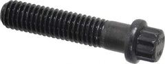 Value Collection - 3/8-16 UNC, 1-3/4" Length Under Head, 12 Point Drive Flange Bolt - 1" Thread Length, 170M PSI Alloy Steel, Smooth Flange, Uncoated - Caliber Tooling