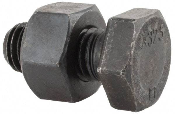 Value Collection - 5/8-11 Thread, 1-1/2" Length Under Head, Steel Hex Head Bolt - Uncoated, UNC Thread, ASTM A325 - Caliber Tooling