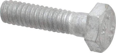 Value Collection - 1/4-20 Thread, 1" Length Under Head, Steel Hex Head Bolt - Hot Dipped Galvanized Coated, 7/16" Hex, UNC Thread, ANSI/ASME B18.2.2 & ASME B18.2.1, Grade 2 - Caliber Tooling